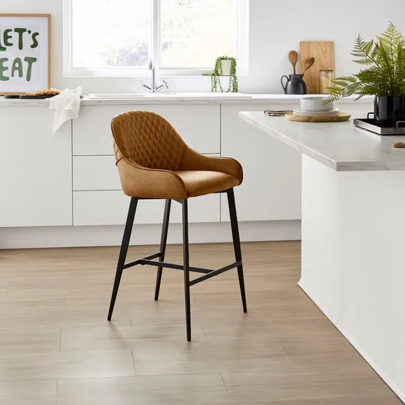 Hudson Bar Stool, Faux Leather 1