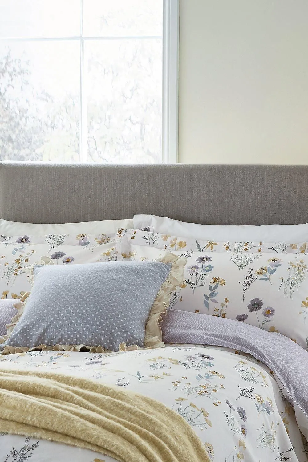 Helena Springfield 'Ness' Cotton Cushion in Lilac 3
