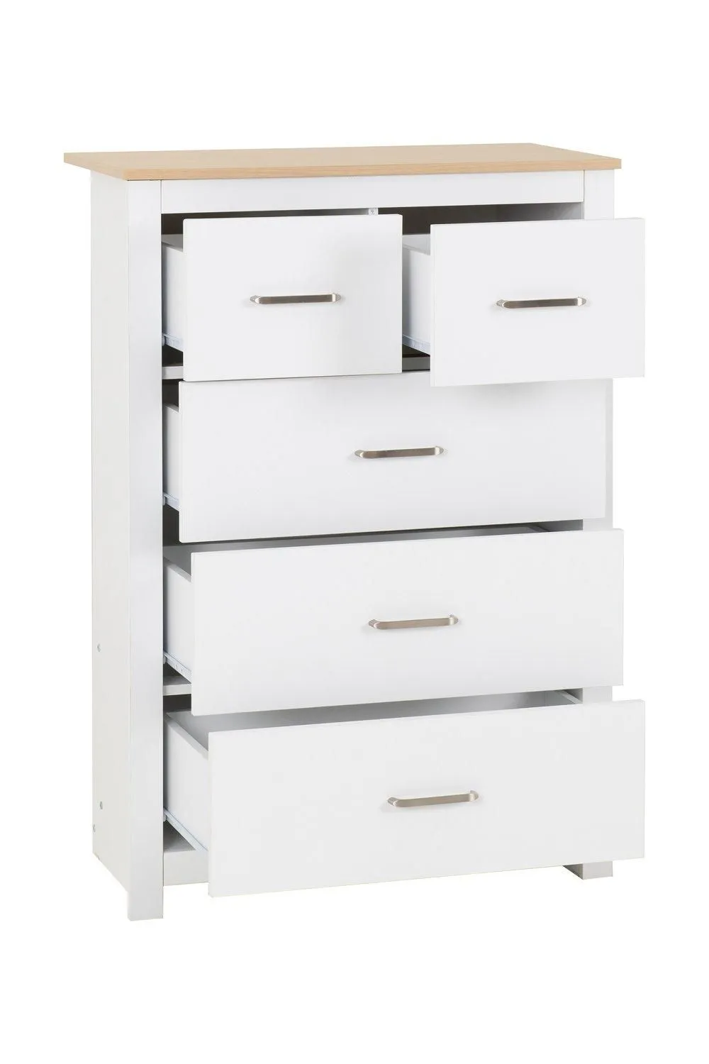 Seconique Portland 3+2 Drawer Chest in White 4