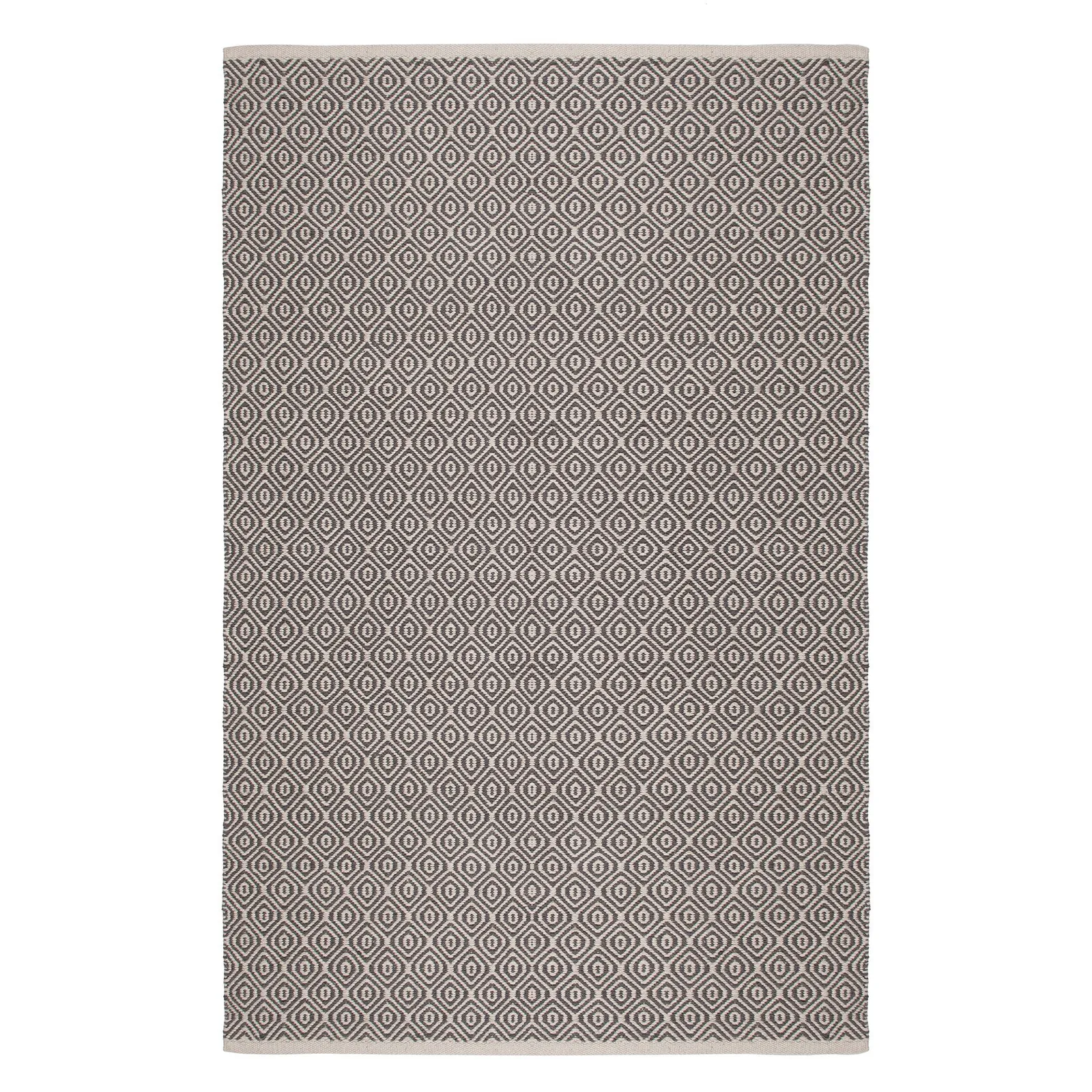 Grey Diamond Geometric Weave Rug Grey