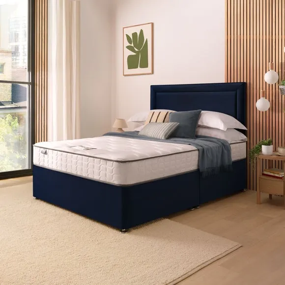 Silentnight Divan Bed With Malvern Velvet Headboard and 800 Pocket Sprung Mattress 1