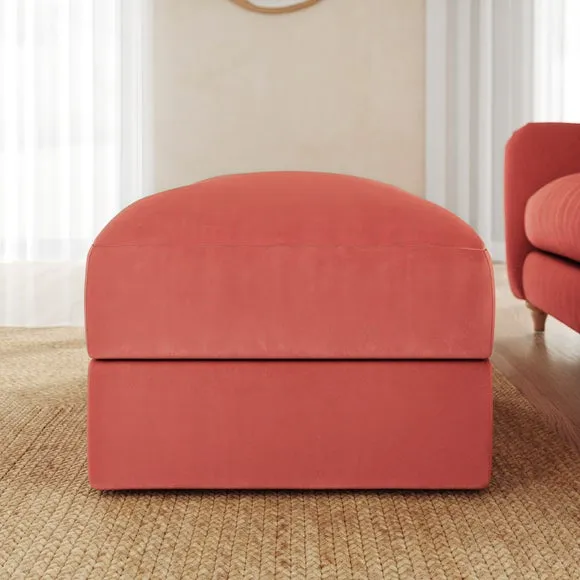 Hattie Matte Plush Velvet Storage Footstool 2