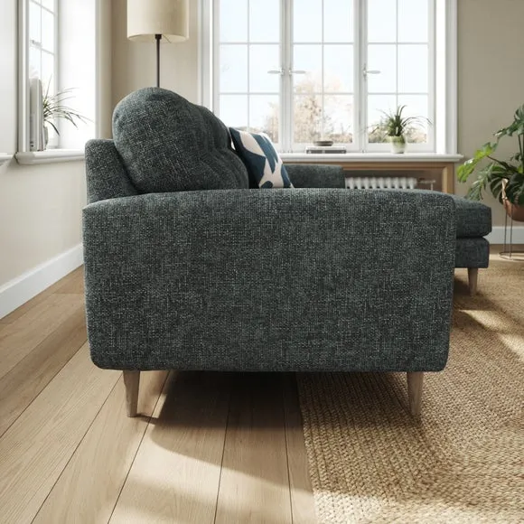 Sven Chunky Chenille Large Corner Chaise Sofa 2