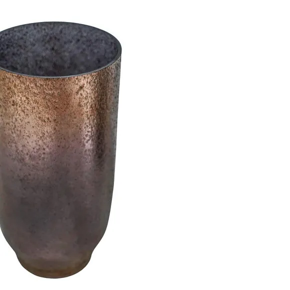 Opulent Tall Metallic Glass Vase 3