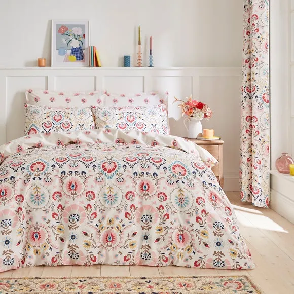 Hani 100% Cotton Duvet Cover and Pillowcase Set 1