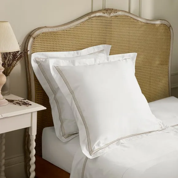 Dorma Rovello Embroidery 100% Cotton Continental Pillowcase