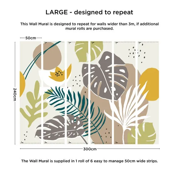 Tropical Abstract Wall Mural 3