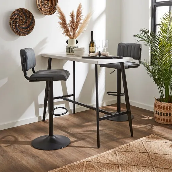Rhys Height Adjustable Bar Stool, PU