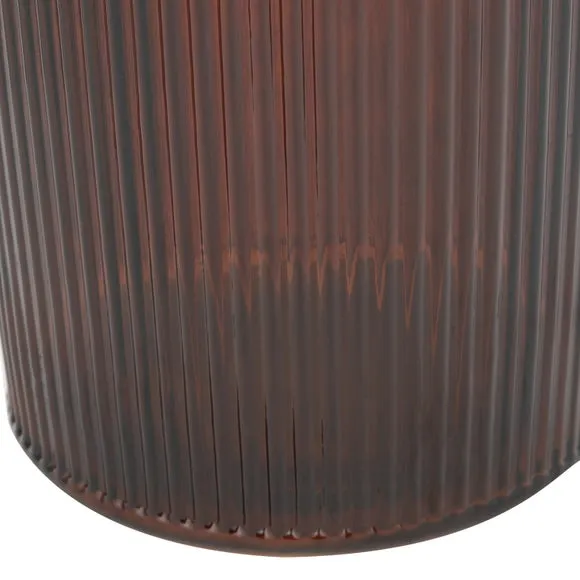 Tall Ribbed Recycled Glass Vase 3