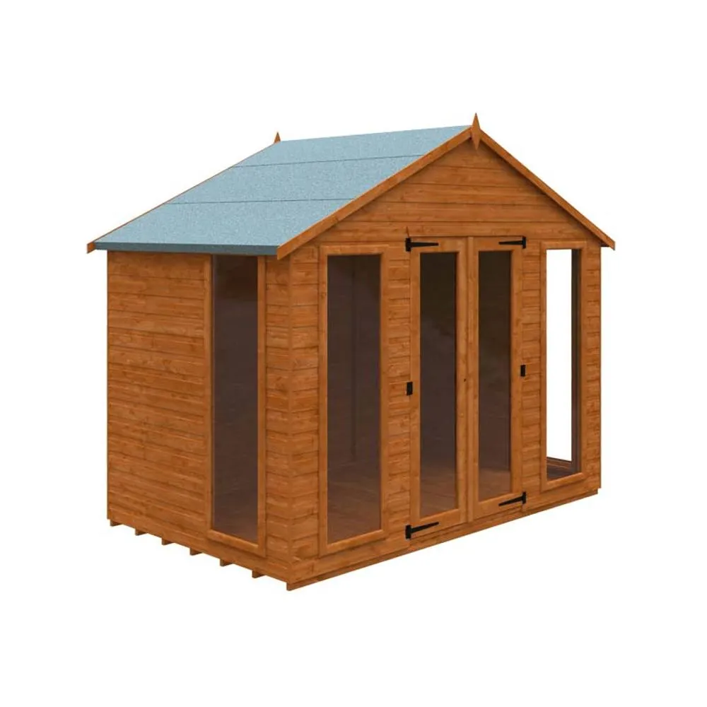 Buttercup Farm 6x10 Feet Contemporary Summerhouse 12mm Shed - L175xW295xH257.7 cm in Burnt Orange