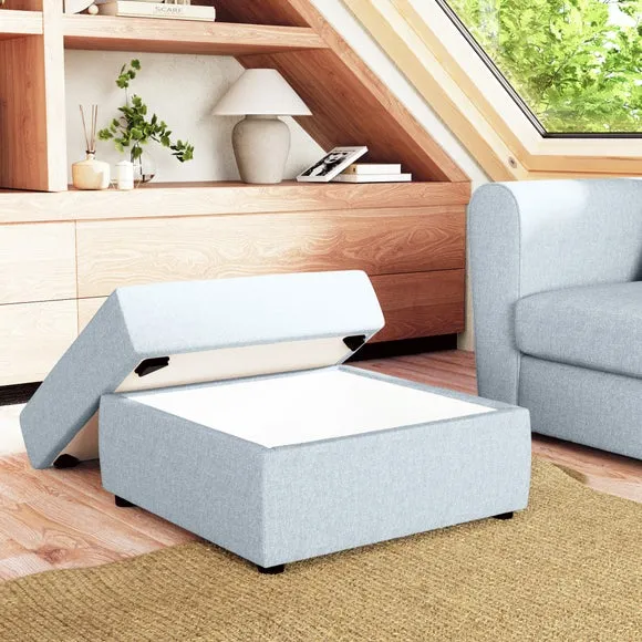 Square Soft Texture Storage Footstool 2