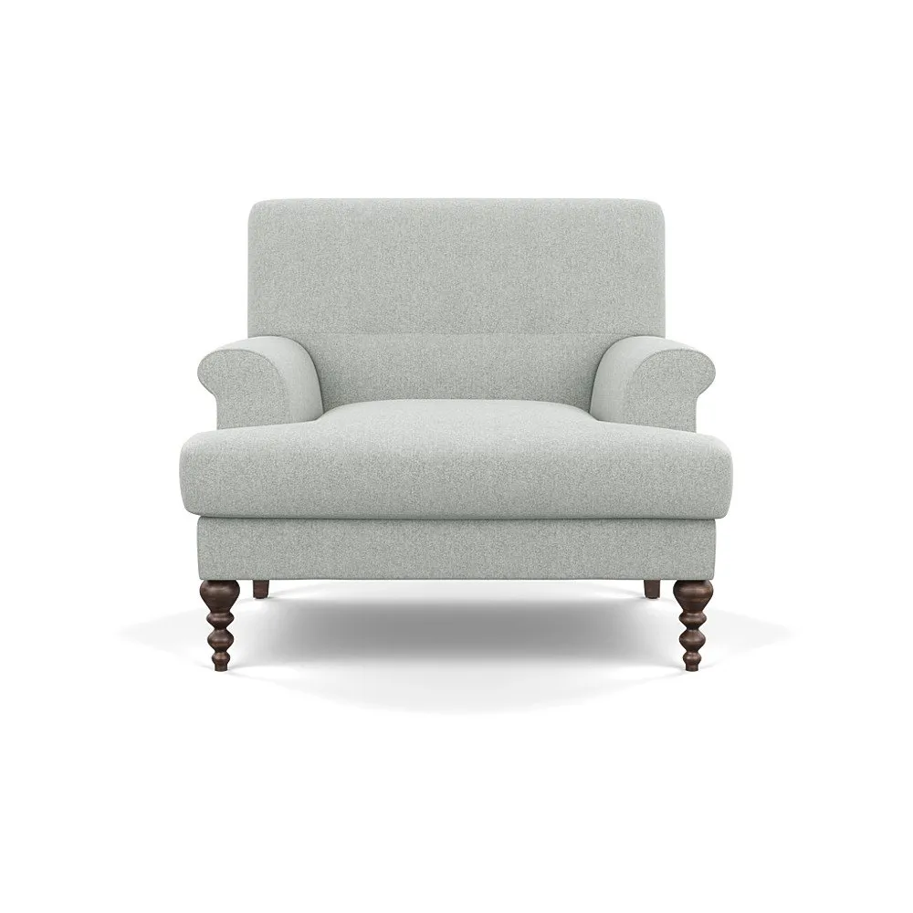 Scp Oscar Formal Armchair Melton Wool Limestone Walnut Feet 1