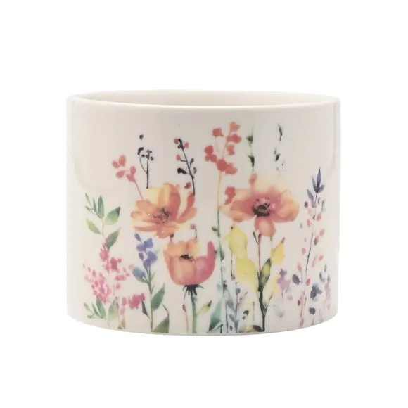 The Cottage Garden Peach Floral Multi Wick Ceramic Candle 4