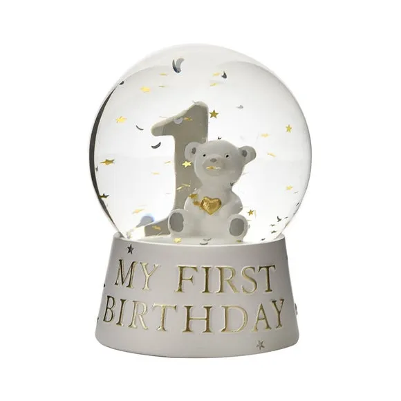 Bambino Resin My 1st Birthday Snow Globe 3