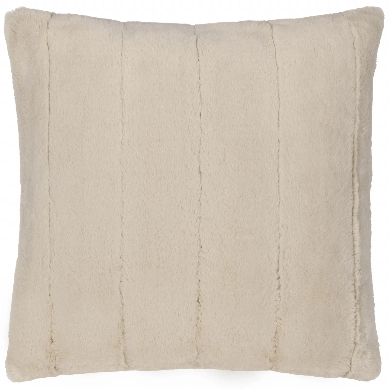 Paoletti Empress Polyester Filled Faux Fur Cushion Oat, Cream 2