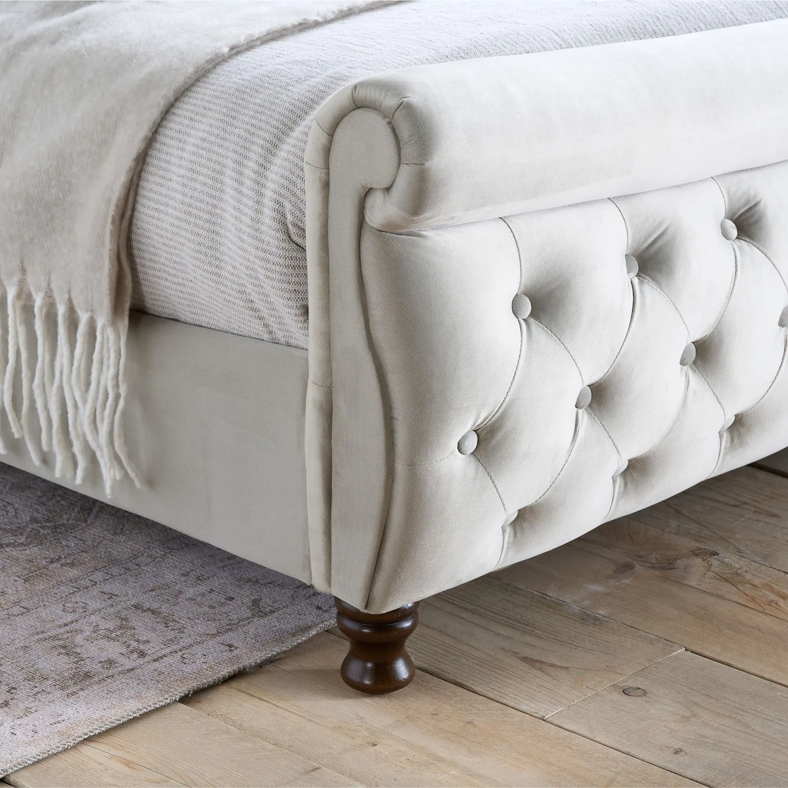 Birlea Copenhagen Upholstered Fabric Bed in Brown 4