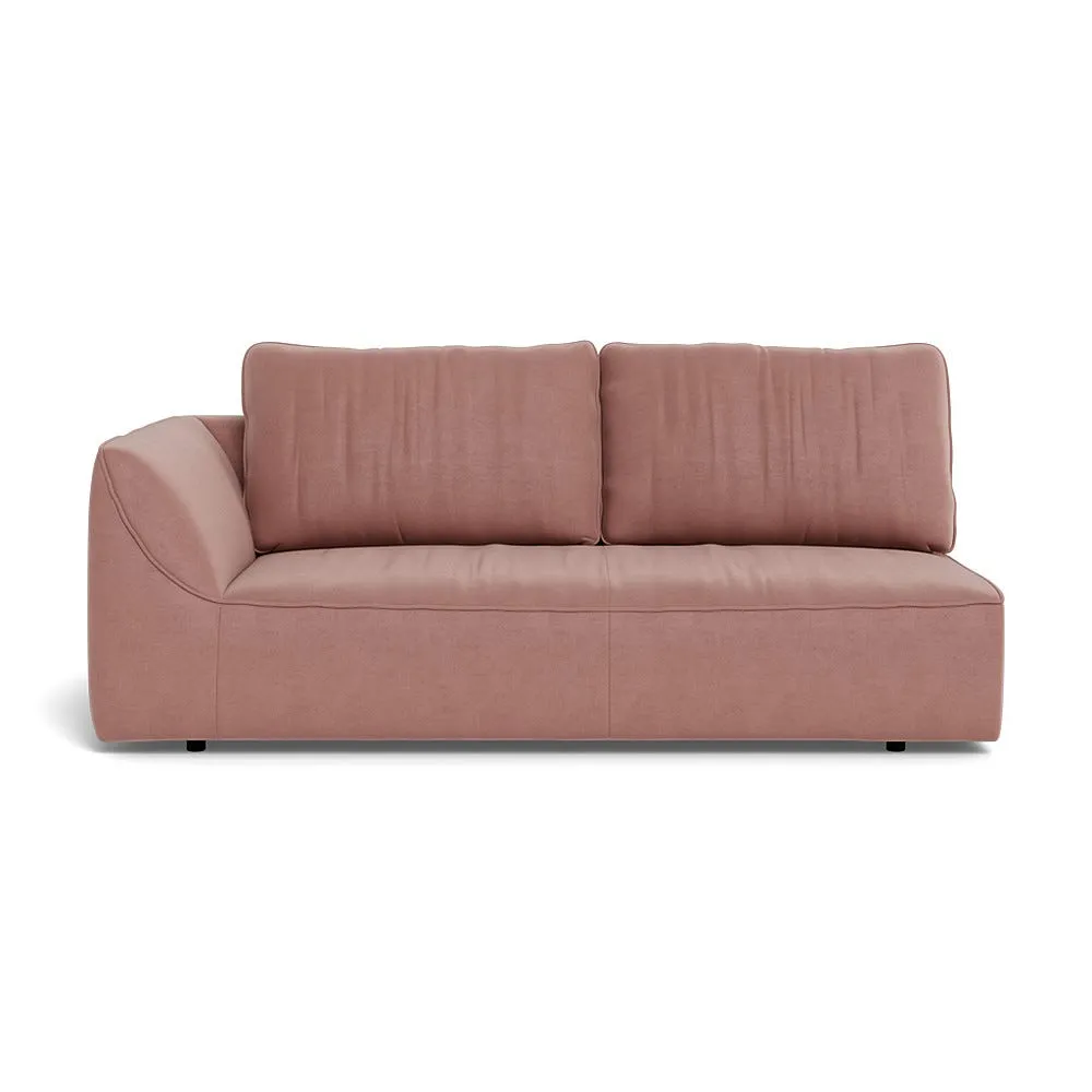Heal's Morven Left Hand Facing 3 Seater Unit Smart Luxe Velvet Dusky Pink