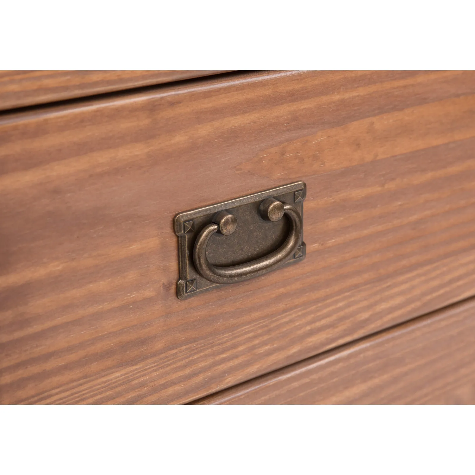 Cabinet Bits Tirolo 4 Drawer Chest of Drawers Bras Drop Handle in Brown 6