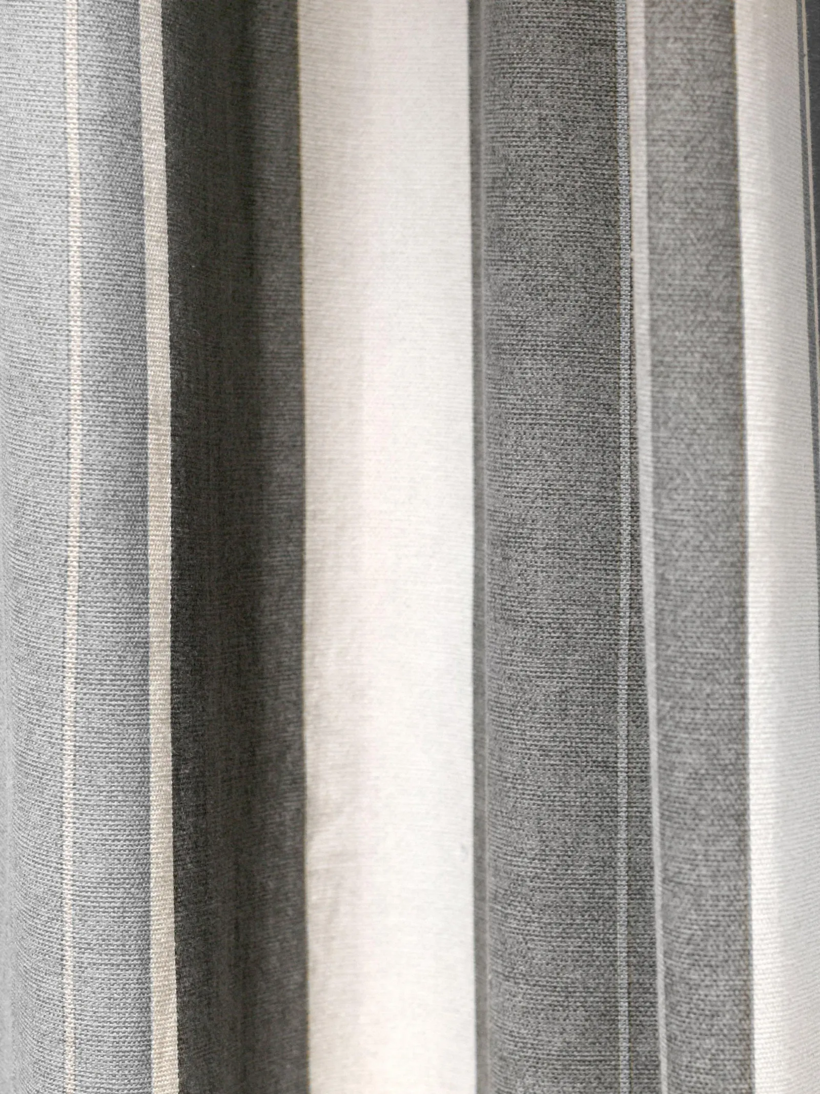 Fusion 'Whitworth Stripe' Fully Lined 100% Cotton Eyelet Curtains in Grey 3
