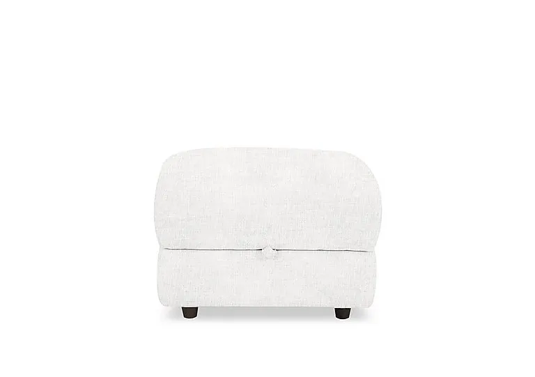 Nest Small Fabric Storage Footstool - Frost