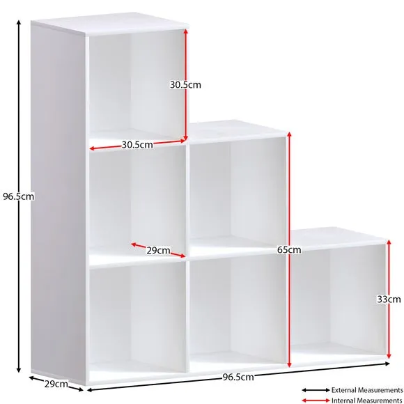 Vida Designs Durham 6 Cube Staircase Storage Unit 2