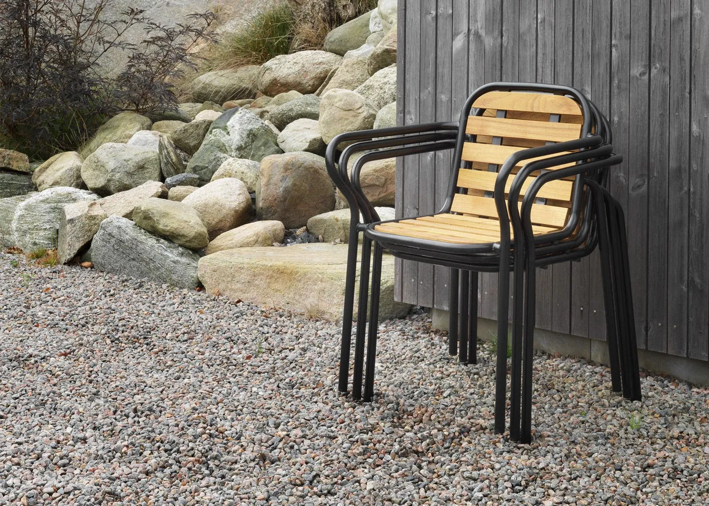 Normann Copenhagen Vig Outdoor Dining Armchair in Black 2
