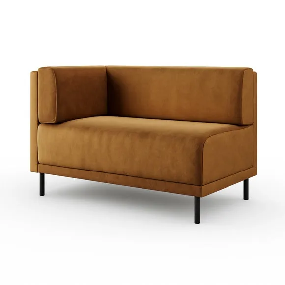 Mae Corner Dining Bench, Matte Plush Velvet 6