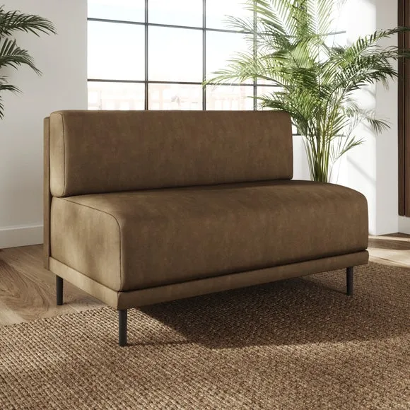 Mae Long Dining Bench, Faux Leather 2