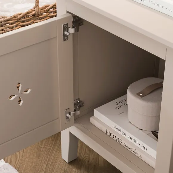 Lynton Petal Cut Out 1 Door Bedside Table 3