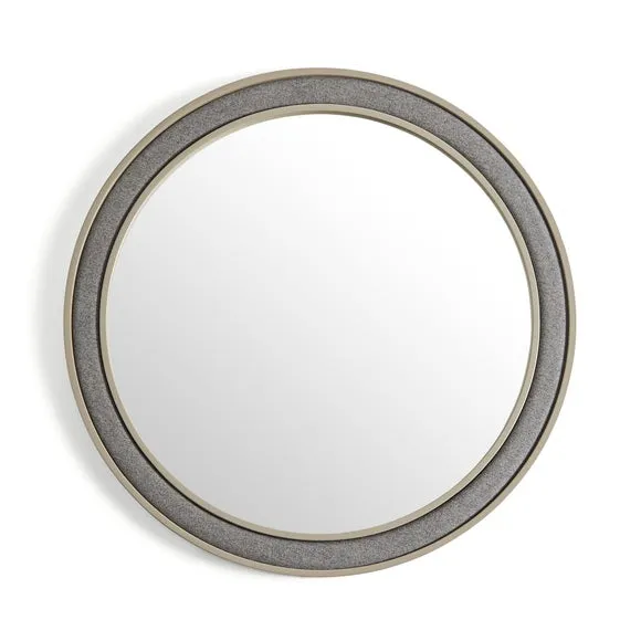 Luna Fabric Round Wall Mirror 3