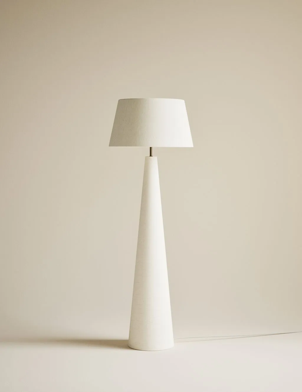 M&S Diffused Fabric Shade Floor Lamp Beige