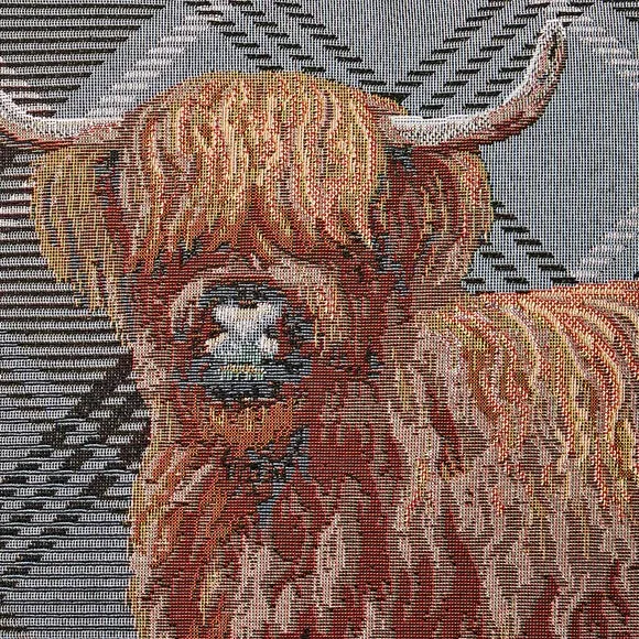 Highland Cow Tapestry Square Cushion 2