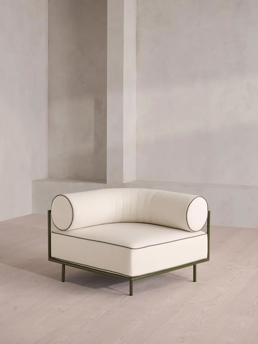 Gaspard Outdoor Sofa, Corner Module, Off White