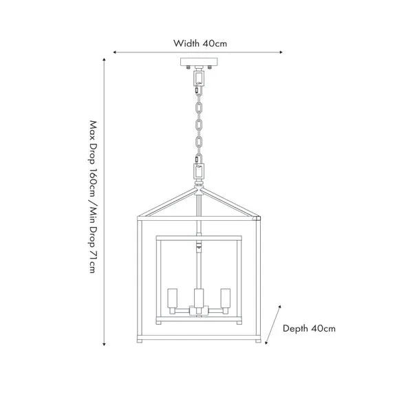 Anis 4 Light Cube Pendant Light 5