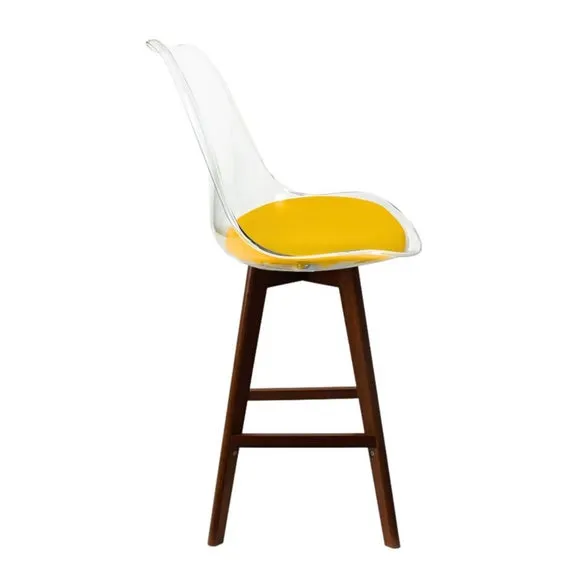 Fusion Living Soho Clear Plastic Bar Stool 4