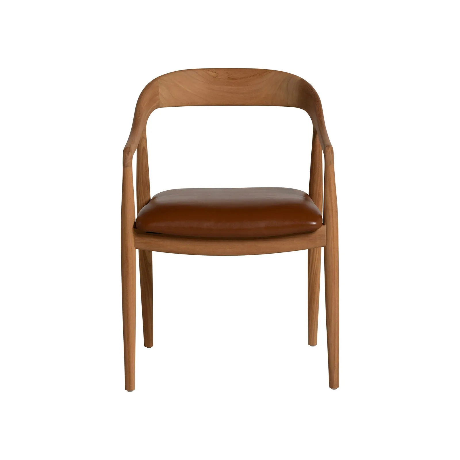 Semeru Armchair With Leather Seat, Wood | Barker & Stonehouse 4