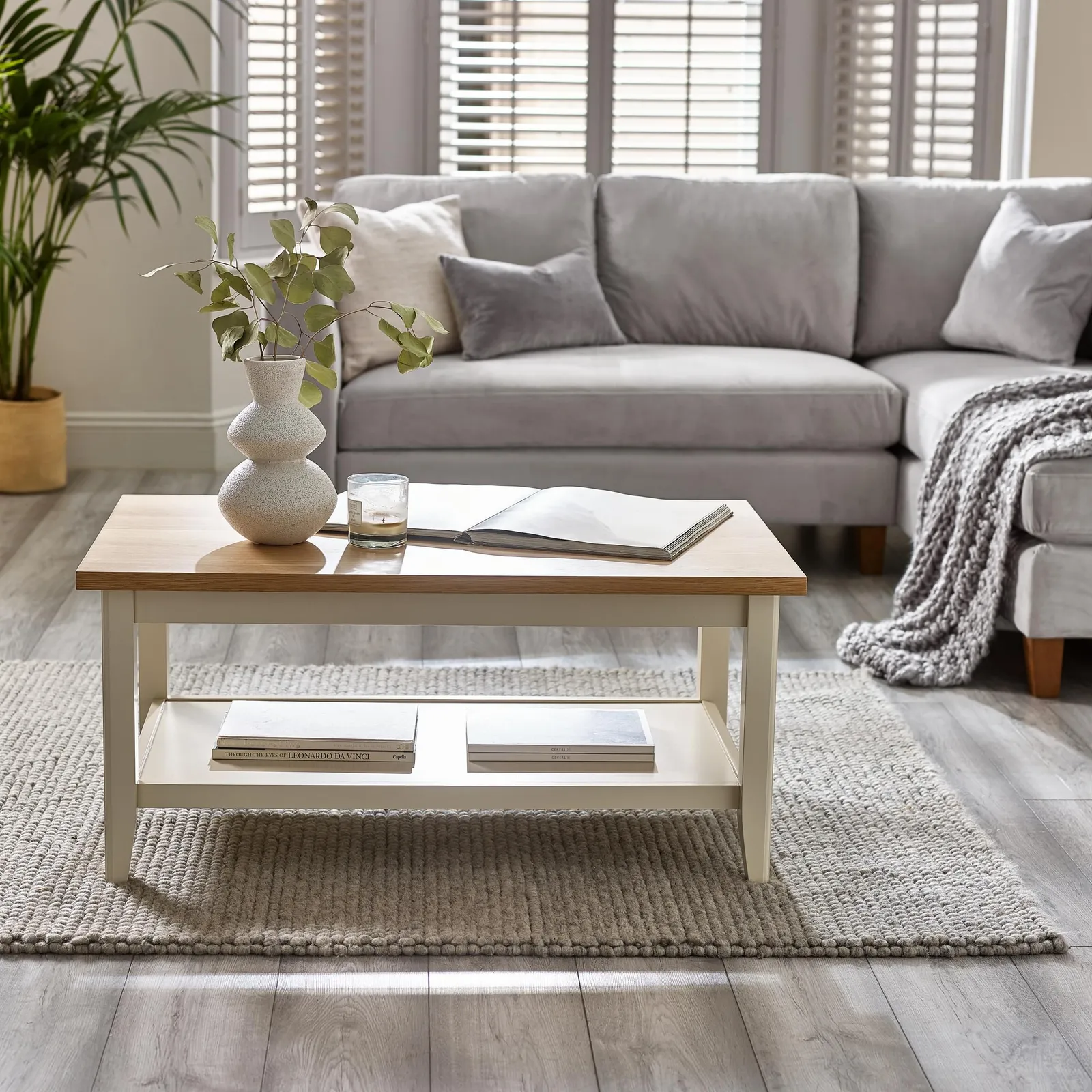 FurnitureboxUK Eden Rectangular Solid Wood Coffee Table in Light Oak 2