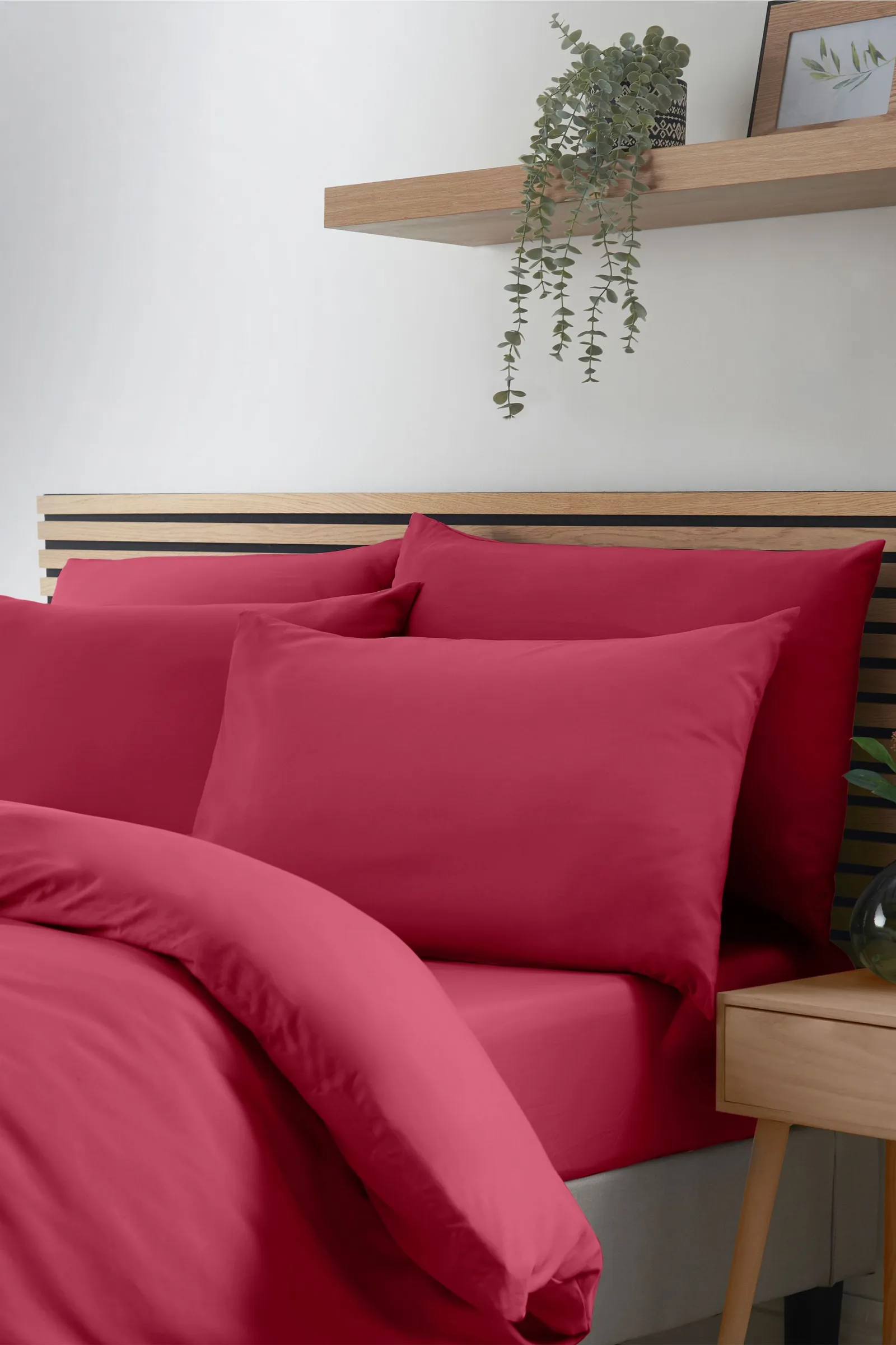 Catherine Lansfield So Soft Non Iron Duvet Cover Set in Bright Pink 2