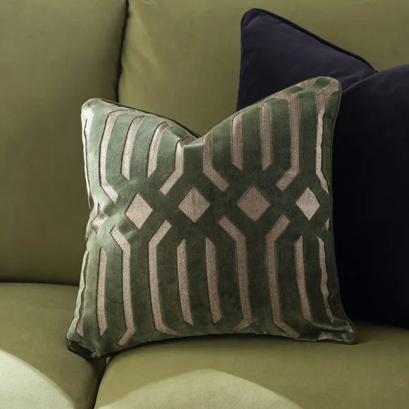Luxe Deco Cut Velvet Cushion