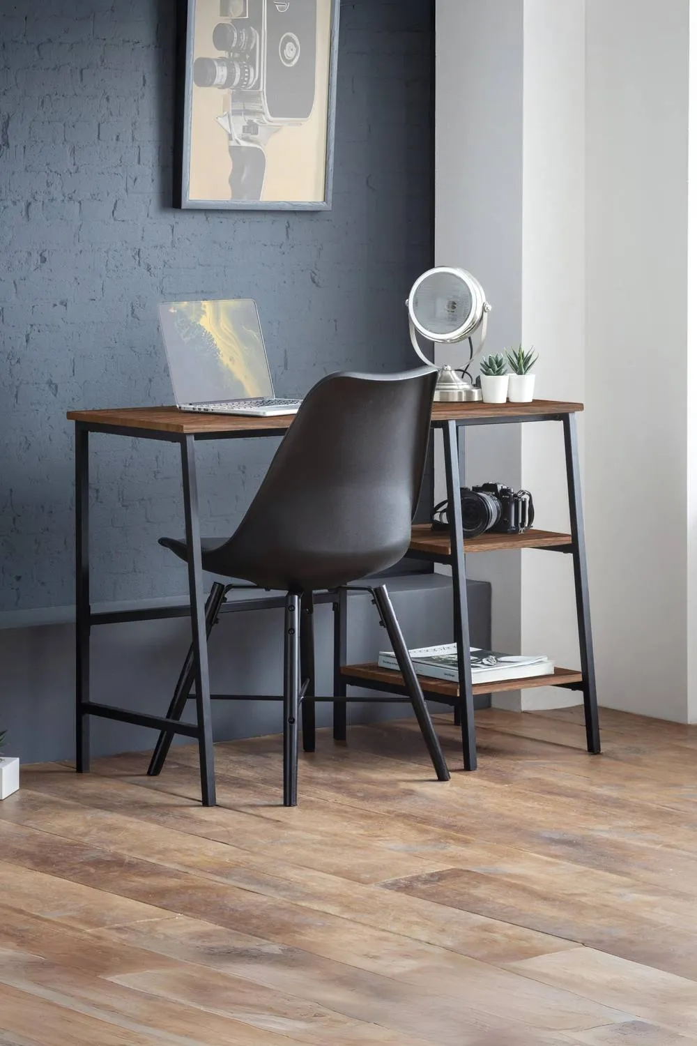 Julian Bowen Tribeca Desk with Shelves in Walnut 2