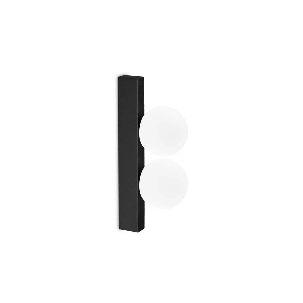 Netlighting Ping Pong 2 Light Wall Lamp Black 500Lm 3000K