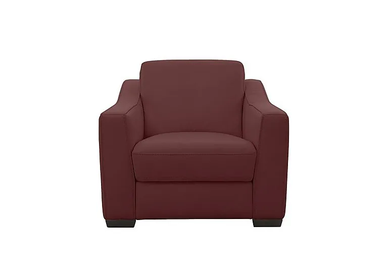 Optimus Leather Armchair - BV Deep Red