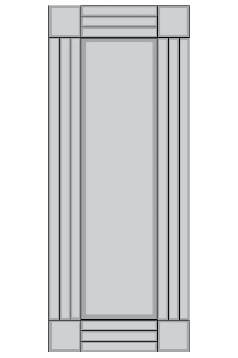 MirrorOutlet All Glass Bevelled Square Corner Cheval Mirror 5Ft X 1Ft3 150 X 40cm in Silver 4