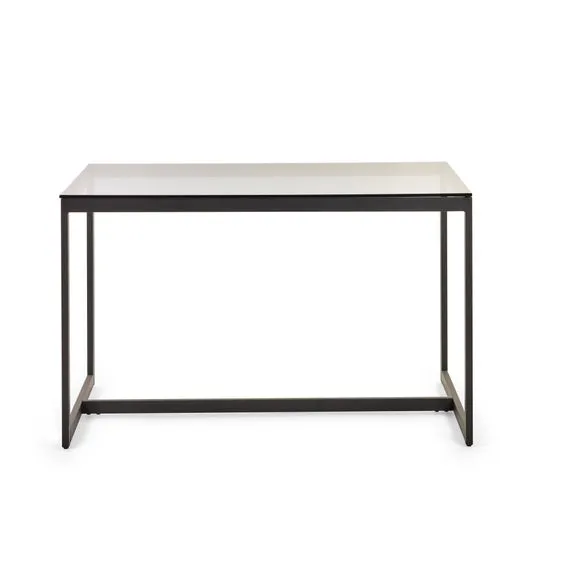 Chicago 4 Seater Dining Table, Smoked Glass 3