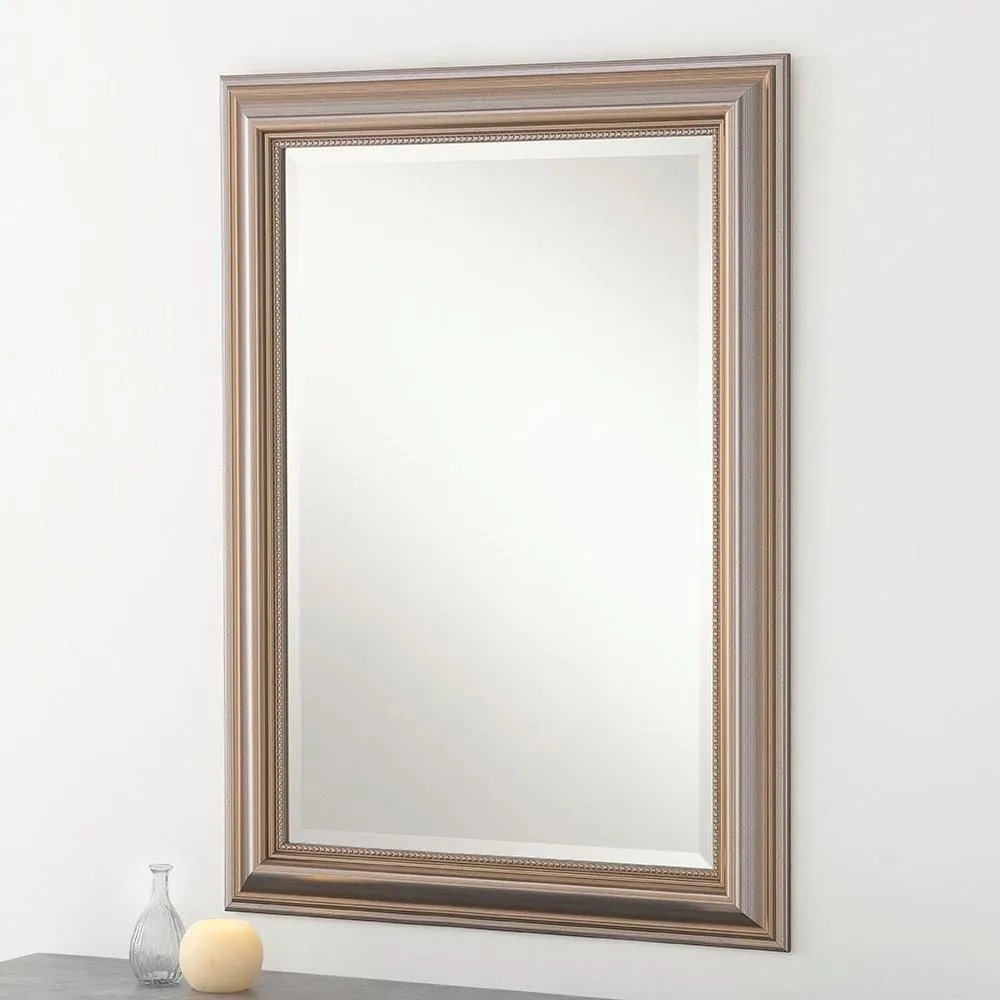 Yearn Mirrors Classic Champagne Beaded Mirror 131x77.5cm in Silver 3