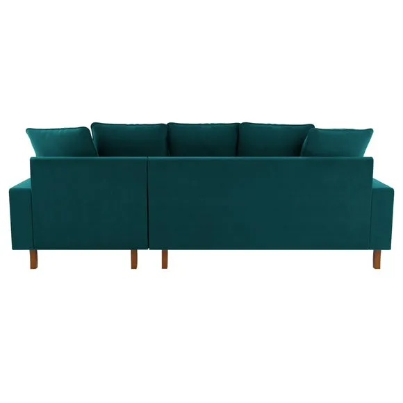 Beatrice Scatter Back Matte Velvet Right Hand Corner Sofa 4