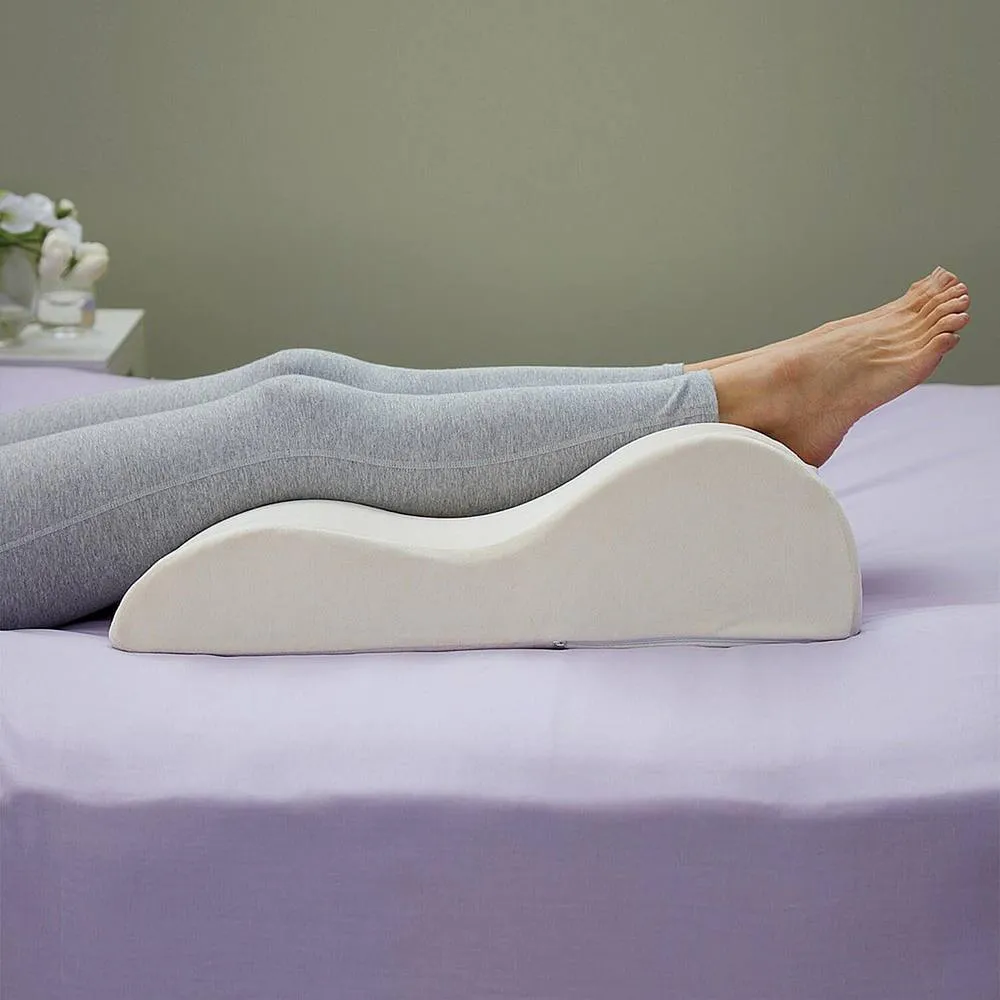 JAVA Wellness Leg Elevating Pillow with High Density Foam Support in White