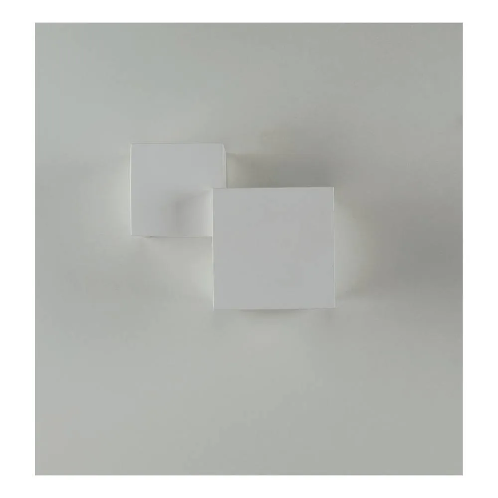 Netlighting RUBIK 2 Light Plaster Wall Light White 19.5x16x11.5cm 3
