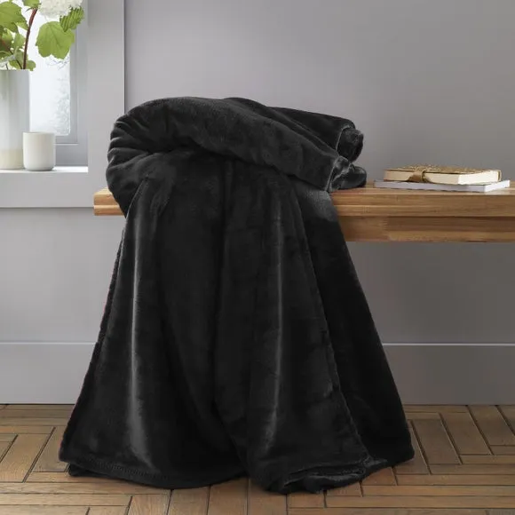 Catherine Lansfield Raschel Velvet Touch Throw Blanket 200cm x 240cm 1