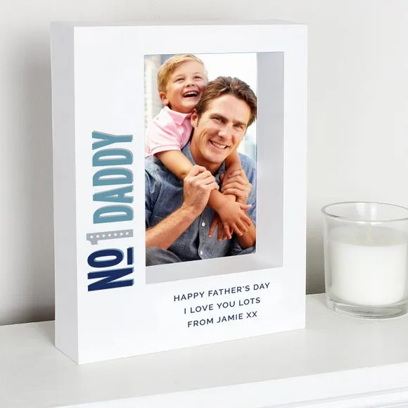 Personalised No.1 Daddy Box Photo Frame